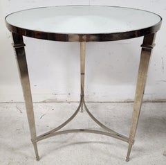 Mesa Auxiliar Espejada Estructura Níquel Pulido