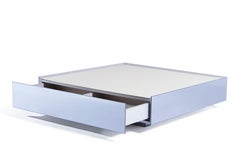 Mirrored Square Glass Coffee Table, Cofre Coffee Table