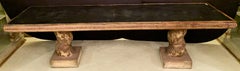 Mirrored Top Carved and Painted 18th Century Italian Gilt Dining / Console Table