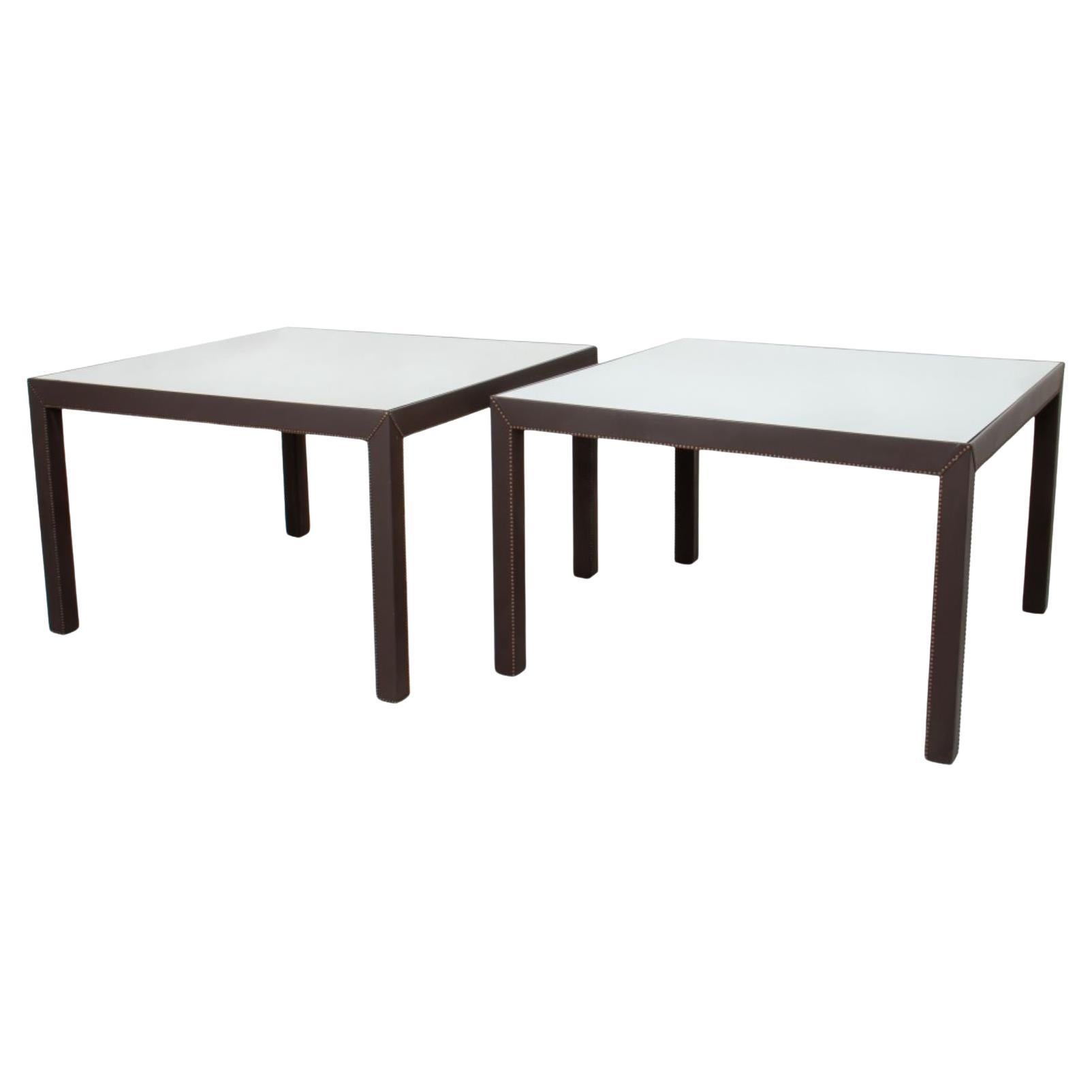 Tables à manger ou Cocktail Tables carrées à plateau miroir, Pr en vente