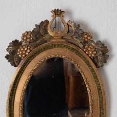 Mirrored Wall Sconces Swedish Gustavian 18th Century Signed Gilded Sweden, Pair