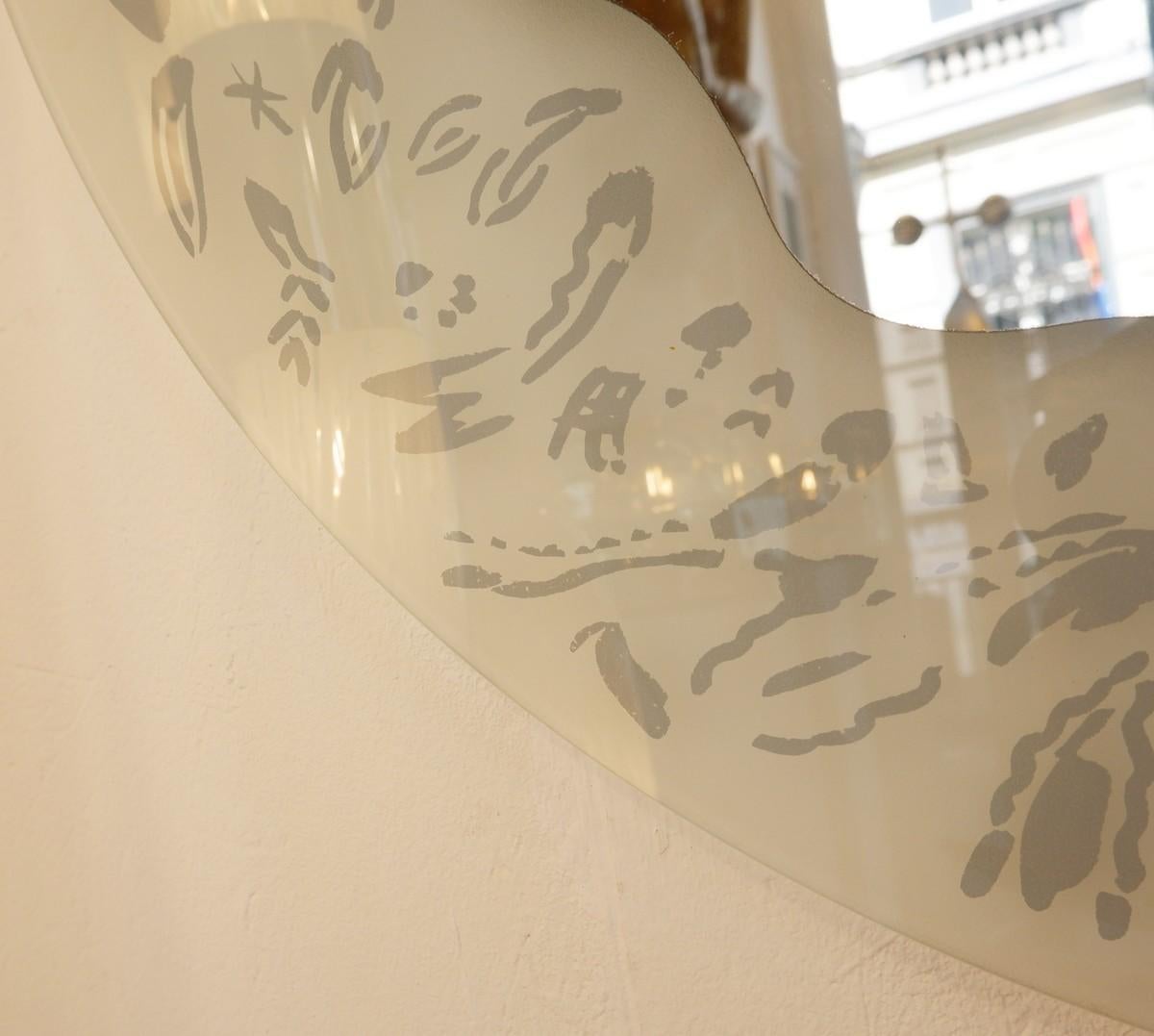Mid-Century moderno Specchi di Ugo La Pietra per Glasmäster, anni '80, una coppia disponibile in vendita