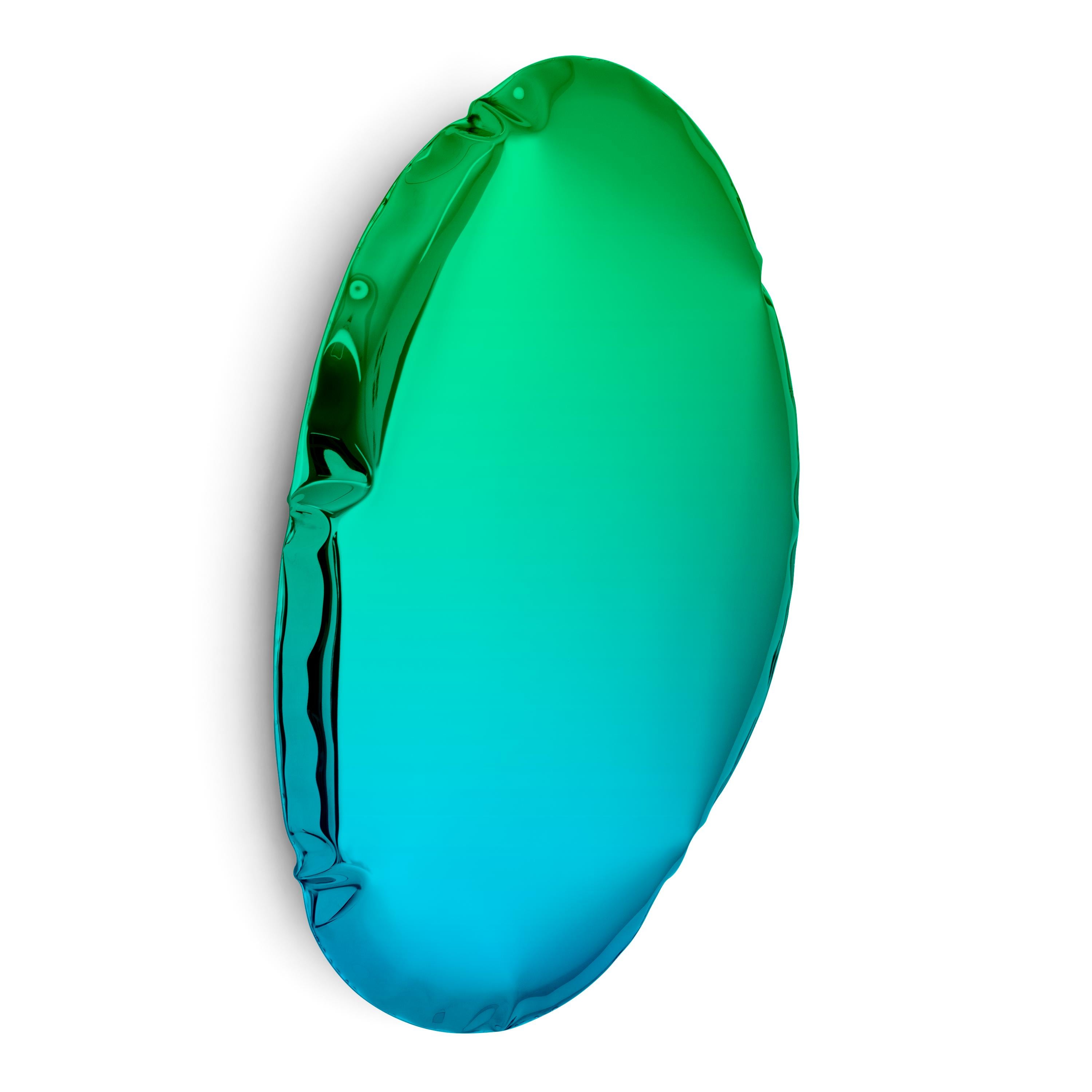 Minimalist Mirrors Tafla O5 + O6 Gradient, Emerald & Sapphire by Zieta For Sale