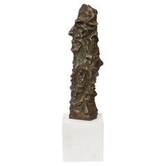 Mirtala Bronze & Mixed Metal Sculpture on Marble Base Mid-Century Modern Signed