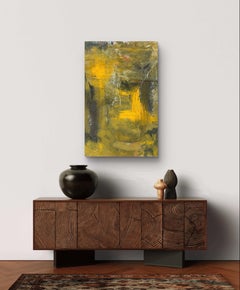 „AbEx Mustard Series 025“  Ölgemälde auf Leinwand (27 x 41)