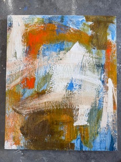 “AbEx Orange Series 004” Dipinto a olio su tela (24,5 x 29,75)