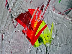 “AbEx Whitewash VII” Oil on Canvas Painting  (48 x 48)