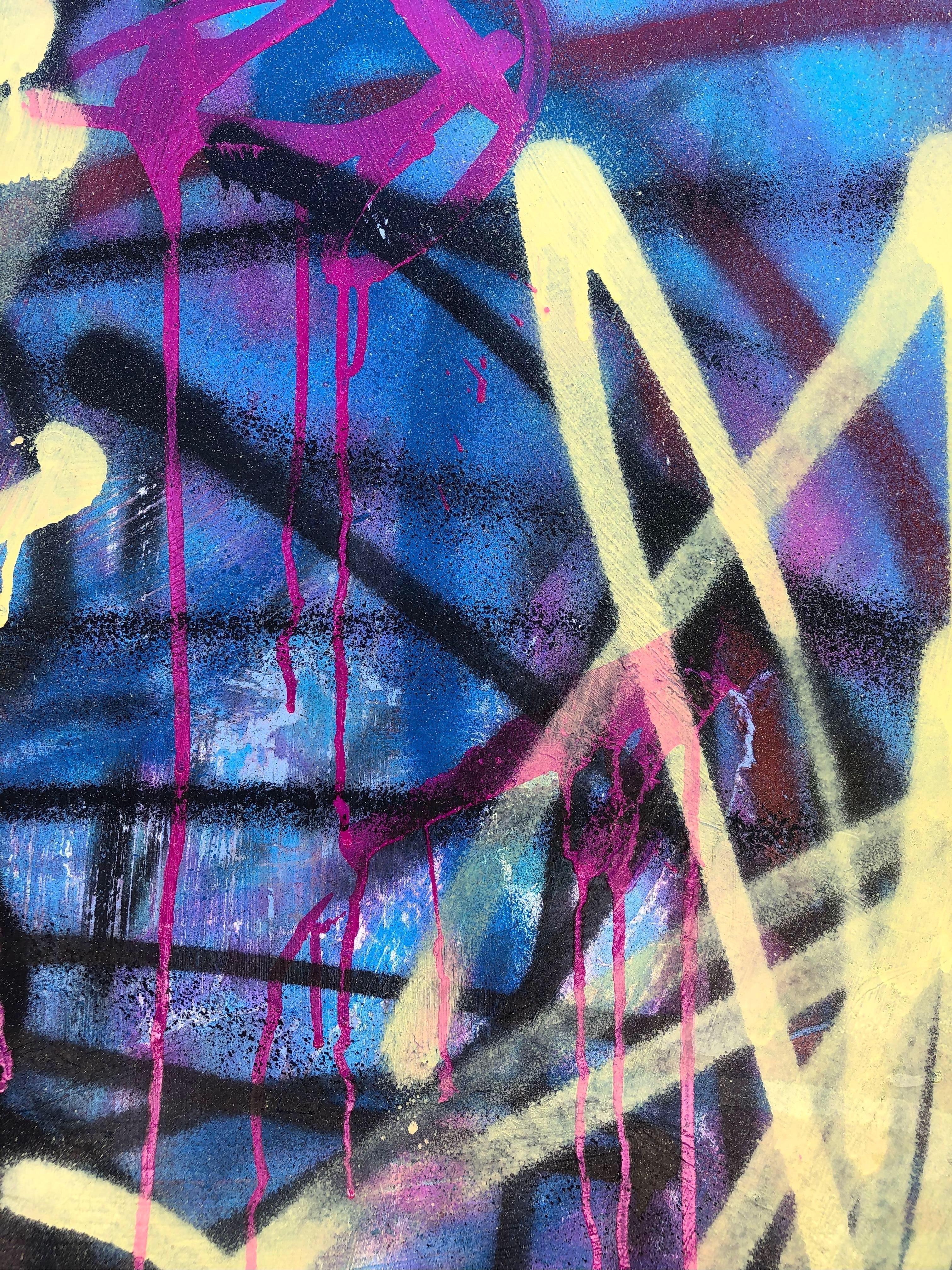 Abstract Street Art Painting on Panel 2