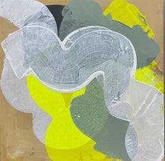 Pittura acrilica su pannello di Mirtha Moreno intitolata "Circus Sphere I".