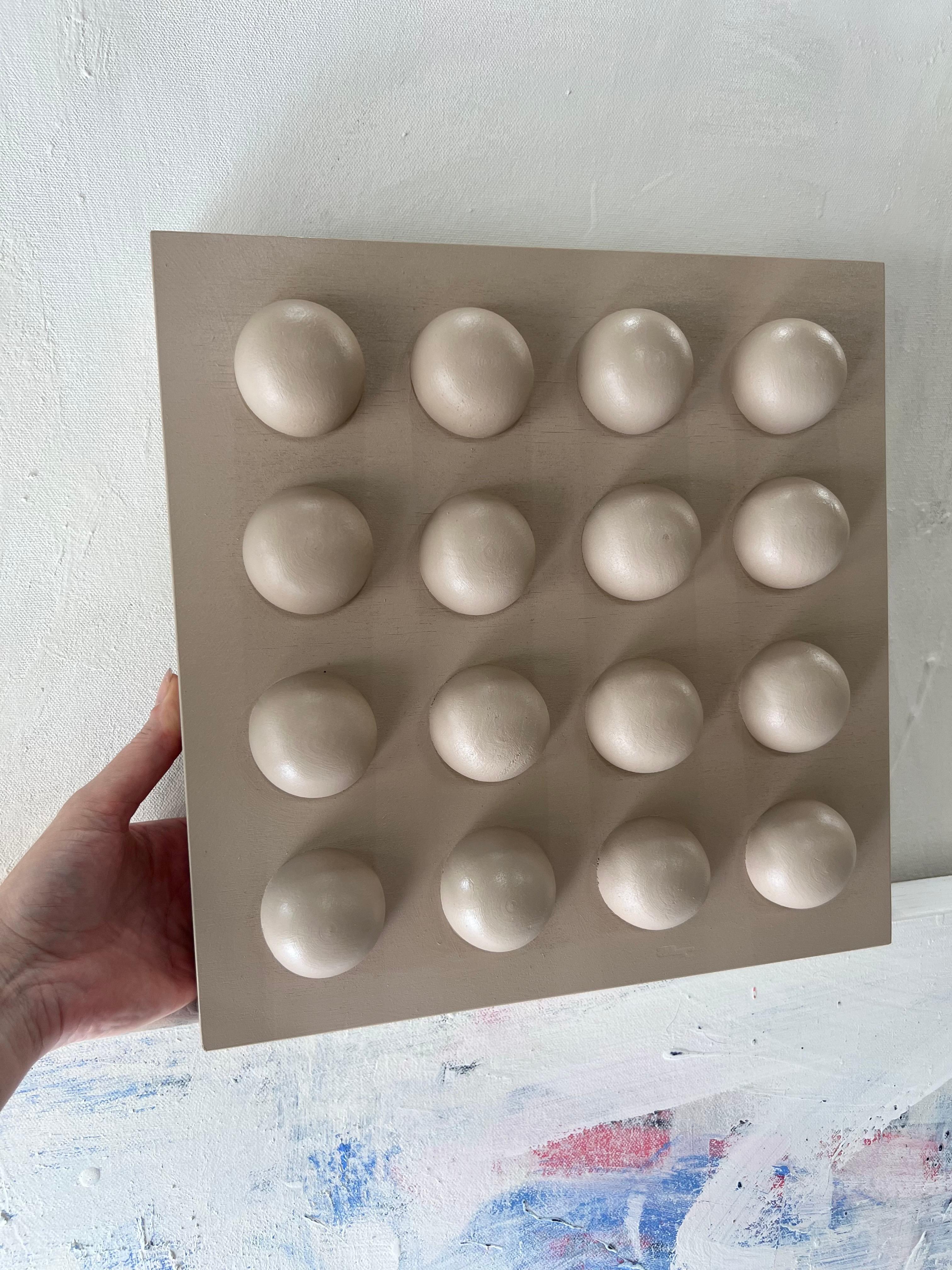 Acrylic Painting on Panel titled “White Chocolate III” 12 x 12 in vendita 3