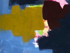 Large Abstract Acrylic on Panel Painting. 46 x 58
