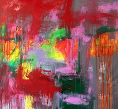 Large Oil on Canvas Painting Titled: "Obscura" 55 x 61