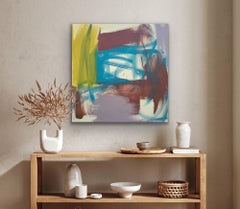 Mixed Media on Canvas Painting Titled “Brick n Mortar”  33.5 x 35