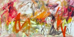 Peinture à l'huile sur toile "AbEx Horizontal Series 03"  43 x 86