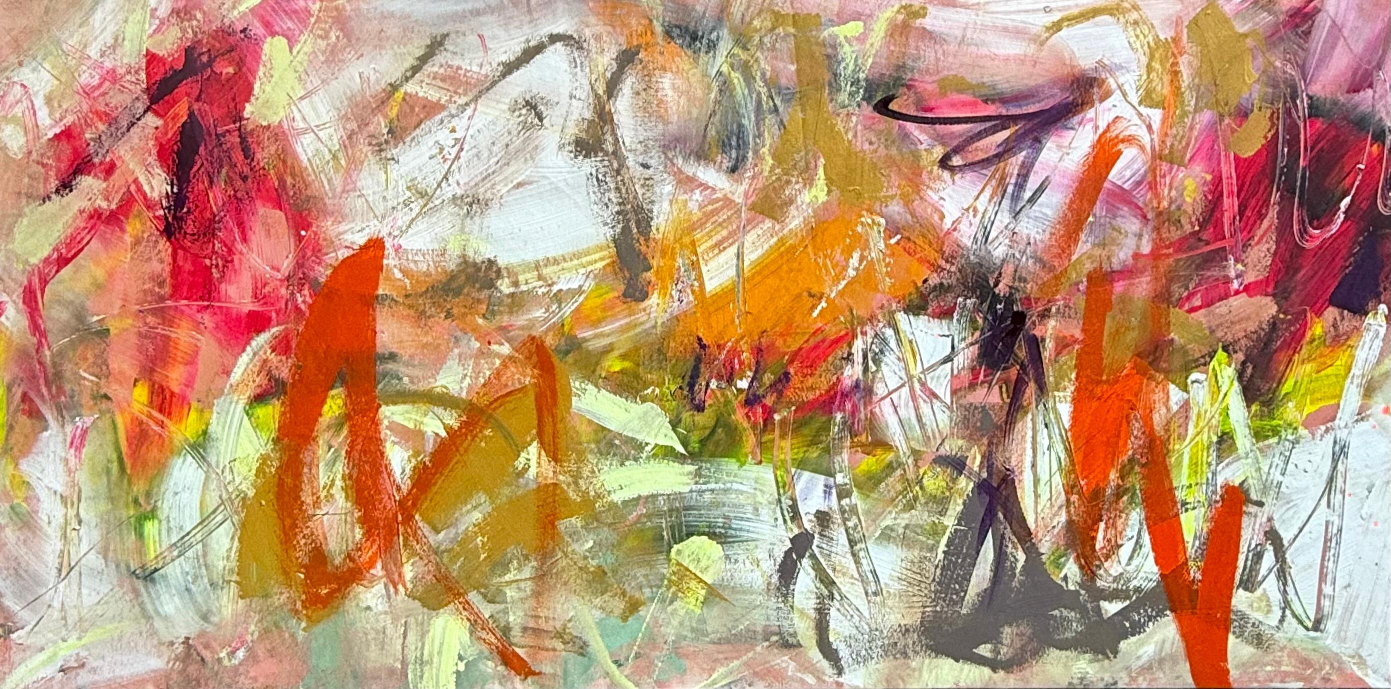 Mirtha Moreno Abstract Painting - Oil on Canvas Painting “AbEx Horizontal Series 03”