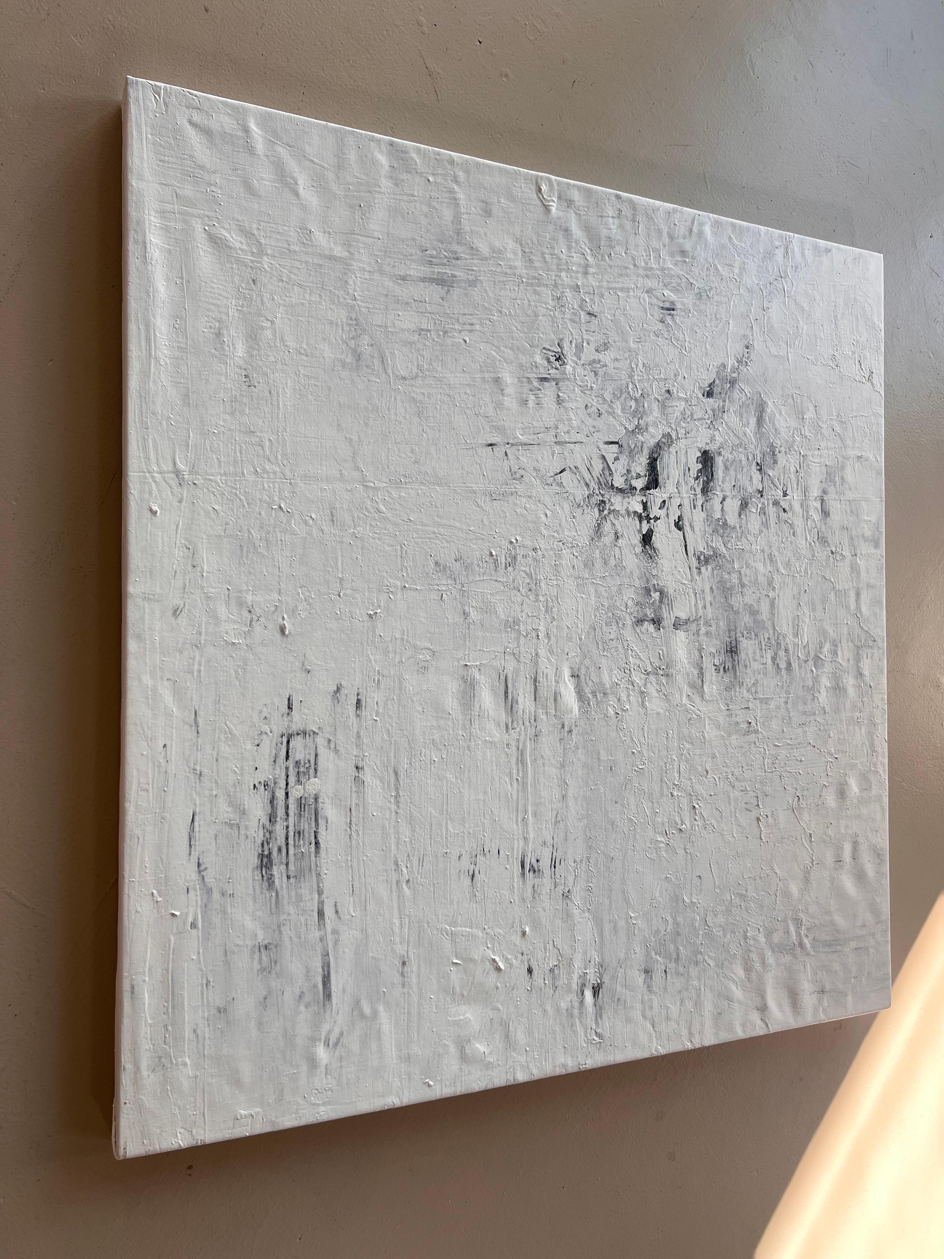 Oil on Canvas Painting Titled “AbEx Whitewash 1” For Sale 3