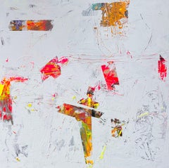 Oil on Canvas Painting Titled “AbEx Whitewash VIII” 48 x 48