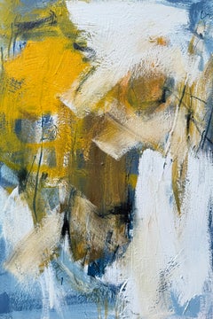 Oil on Canvas Painting Titled “AbEx Yellow Series 114” 24 x 36
