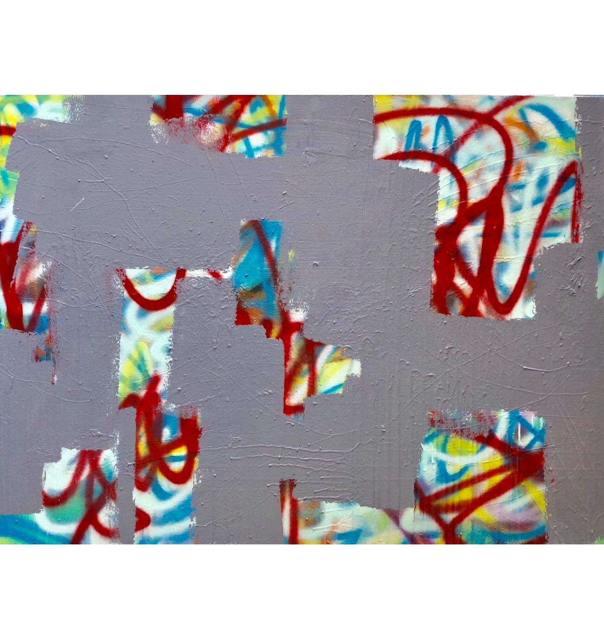 Abstract Painting di Mirtha Moreno - Olio su tela dal titolo "Grayed Out III