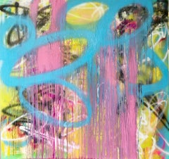 Huile sur panneau intitulée : Semidelicous. 46 x 48