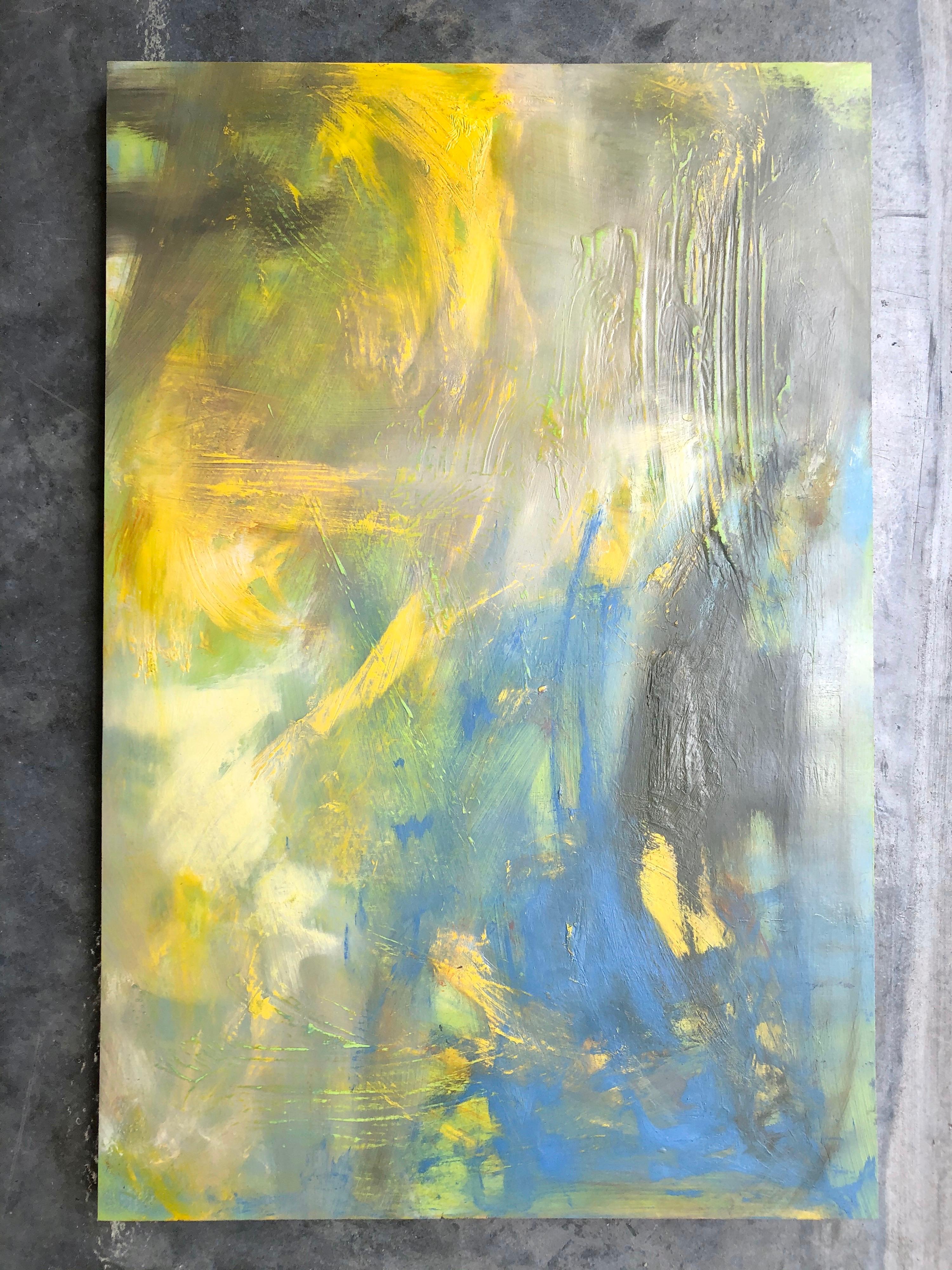 Pittura a olio su pannello intitolata 