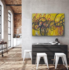 Peinture à l'huile originale sur toile intitulée : « Balaclava II »  47.75 x 73
