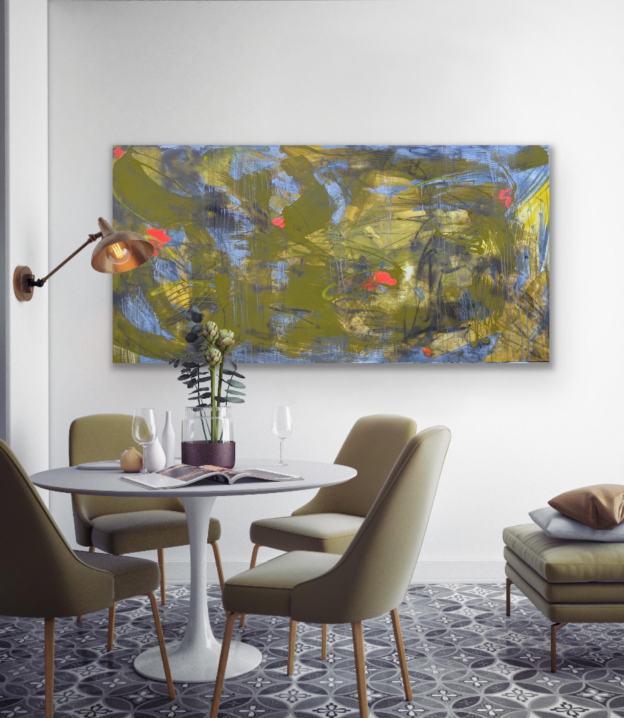 Pittura ad olio originale su pannello intitolata: AbEx 211 in vendita 4