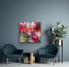 Peinture à l'huile originale intitulée : Unfolding Path   34 x 34