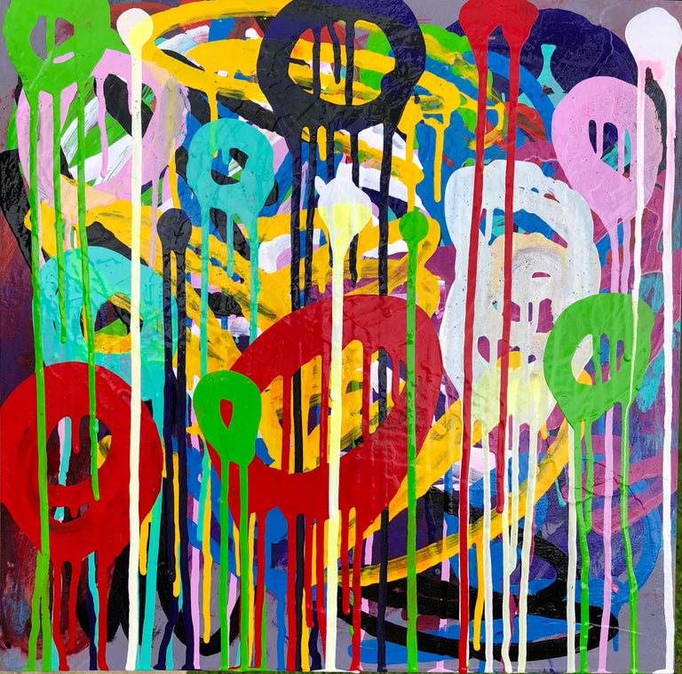 Mirtha Moreno Pigmented Ink On Panel Painting Titled Round