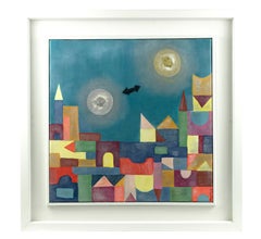 Fra poco ci sarà l'eclissi - Original Acrylic on Canvas - 2010s