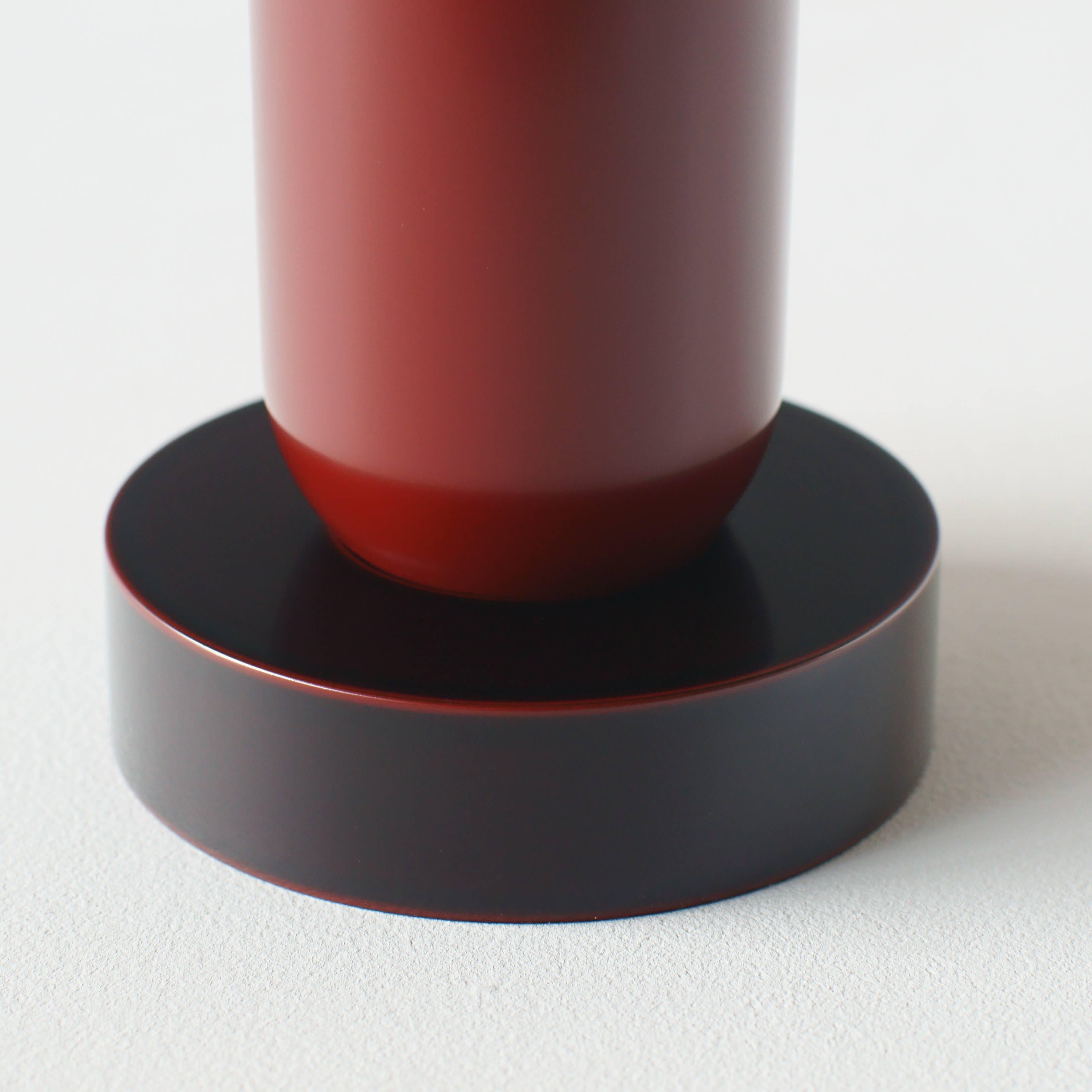 Contemporary Mirto Flower Vase a Ettore Sottsass Japanese Urushi Laquer Model For Sale
