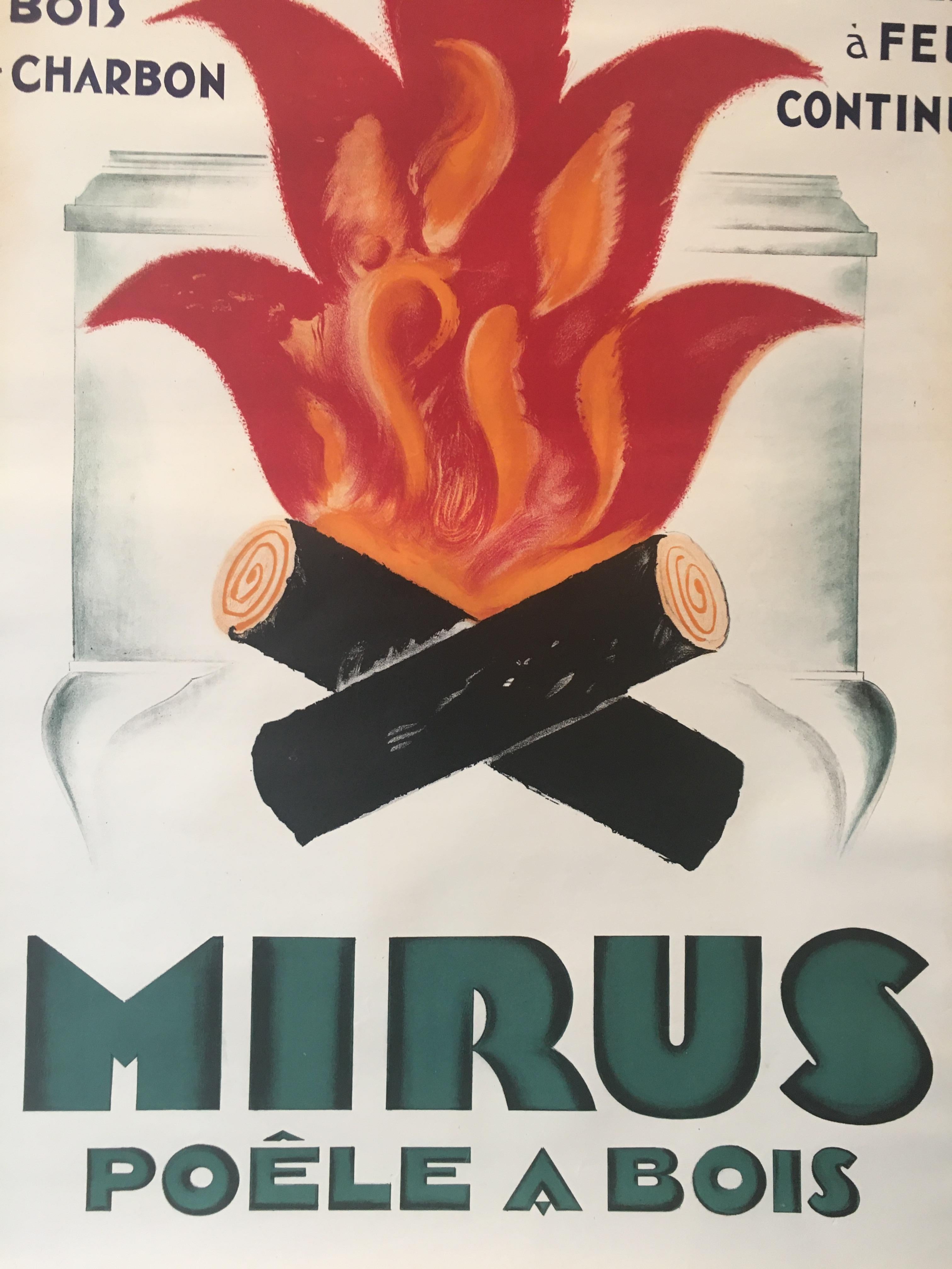 Art Deco 'MIRUS' by Charles Loupot Original Vintage Poster, circa 1935 For Sale