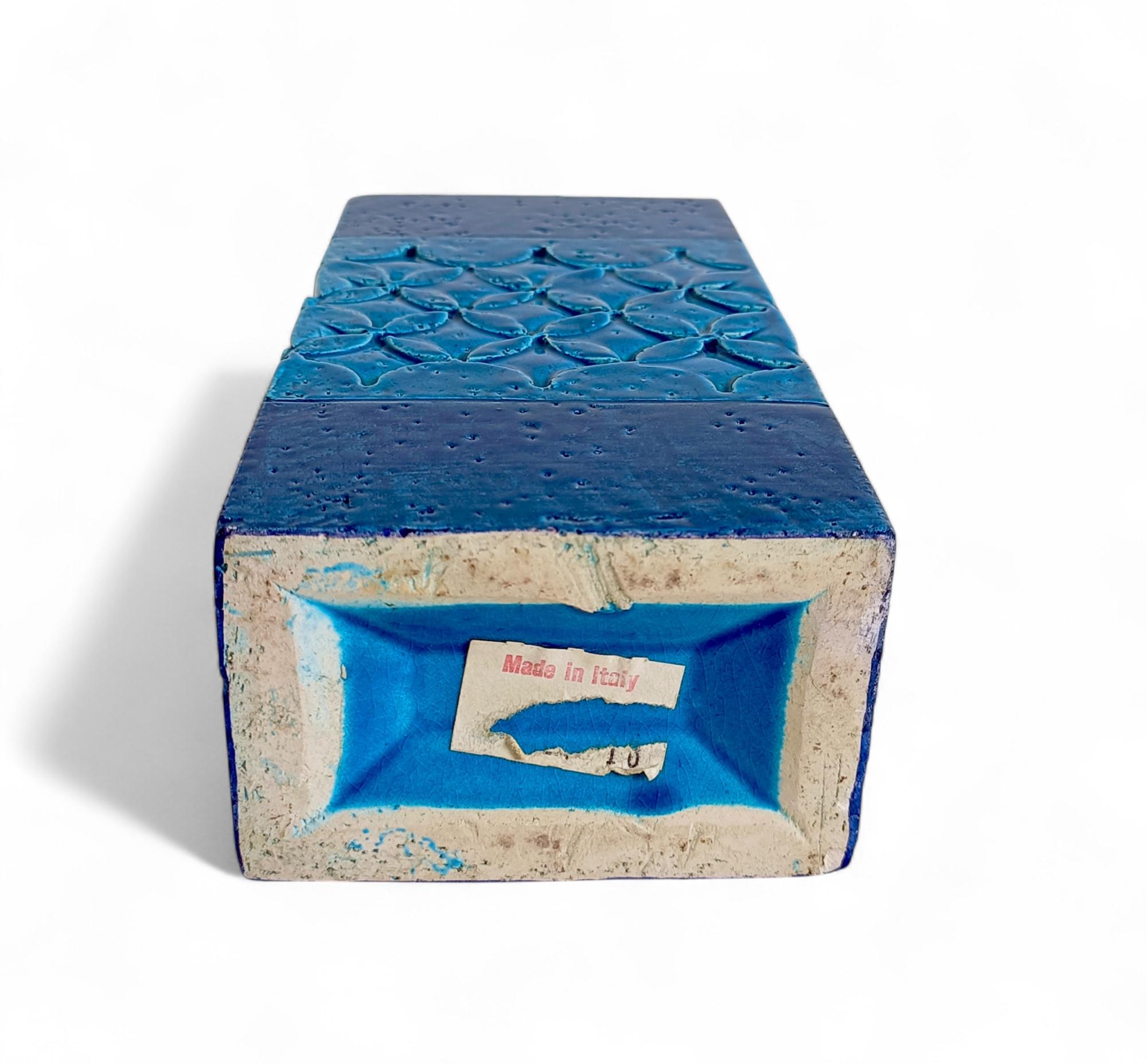 Vaso in ceramica di metà secolo Bitossi by Aldo Londi Rimini Blu, Italia, anni '60 in vendita 4