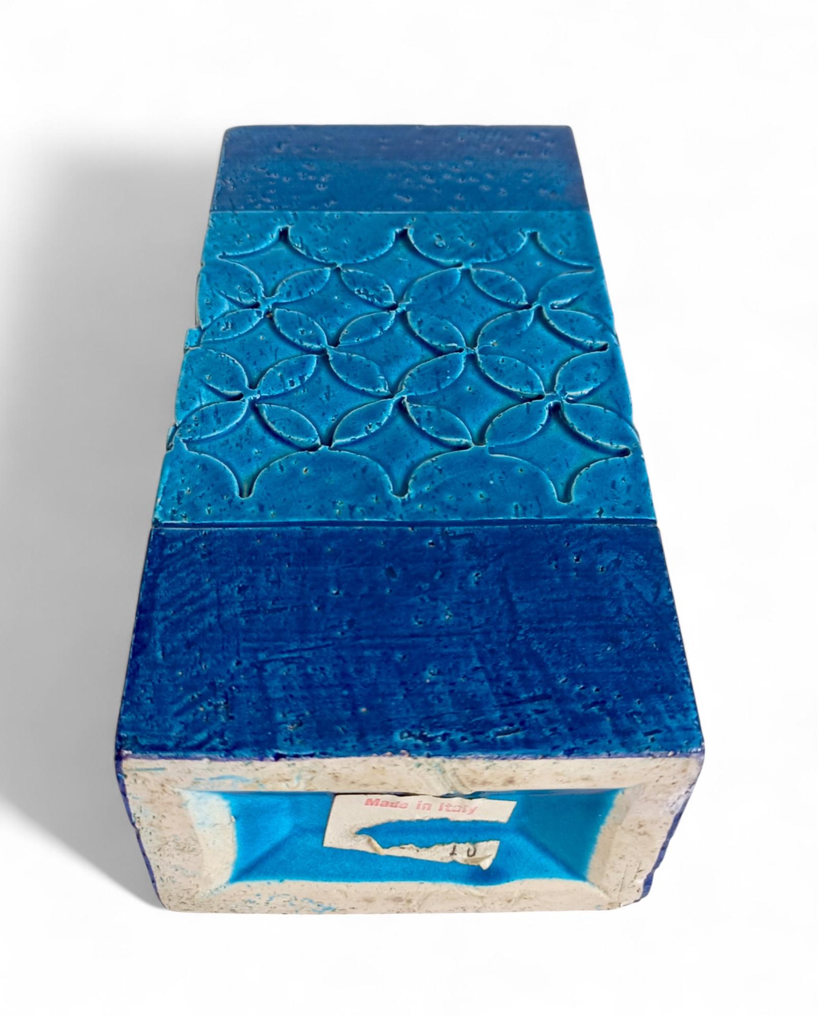 Mid-Century Bitossi by Aldo Londi Rimini Blu Ceramic Vase, Italy, 1960s For Sale 7