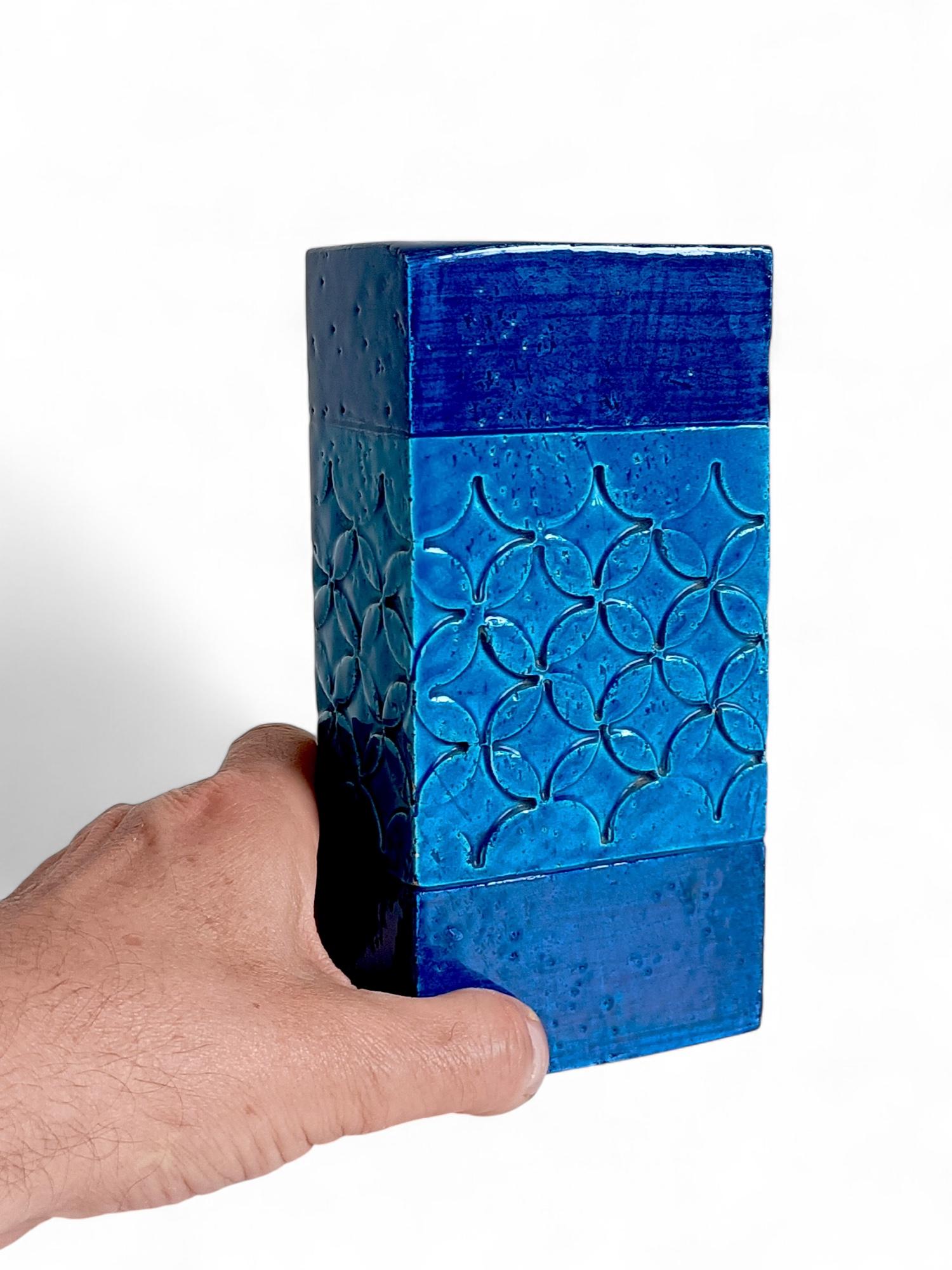 Mid-20th Century Mid-Century Bitossi by Aldo Londi Rimini Blu Ceramic Vase, Italy, 1960s For Sale