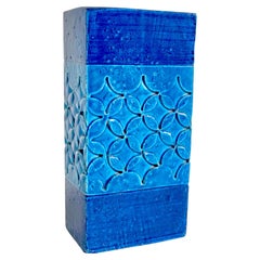 Mid-Century Bitossi by Aldo Londi Rimini Blu Ceramic Vase, Italy, 1960s