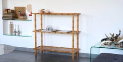 Mid century Console bamboo and rattan