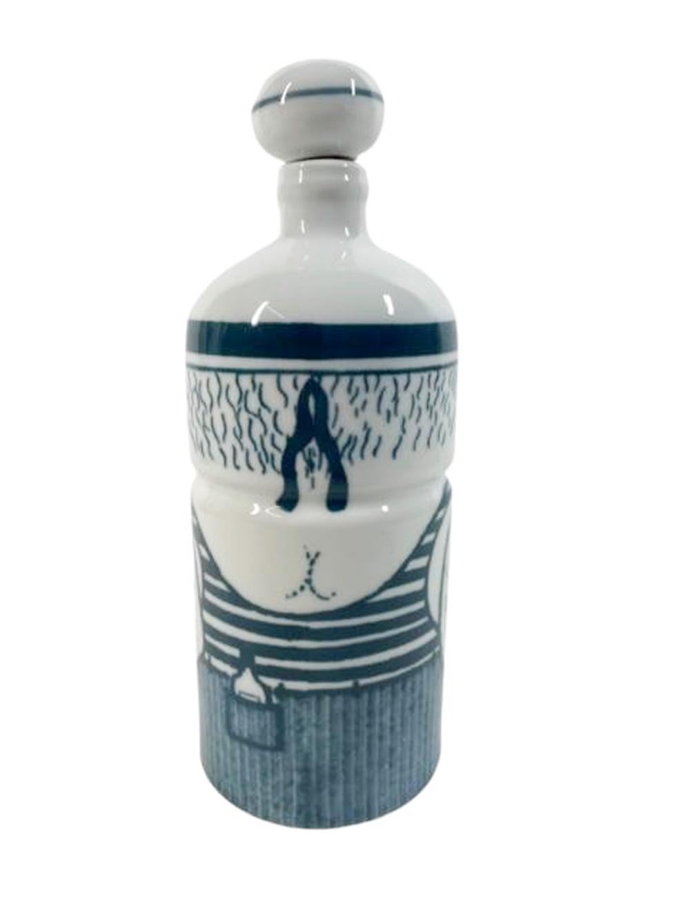 Mid-Century Modern Mis-Century Modern Blue and White Altenkunstadt Porcelain 