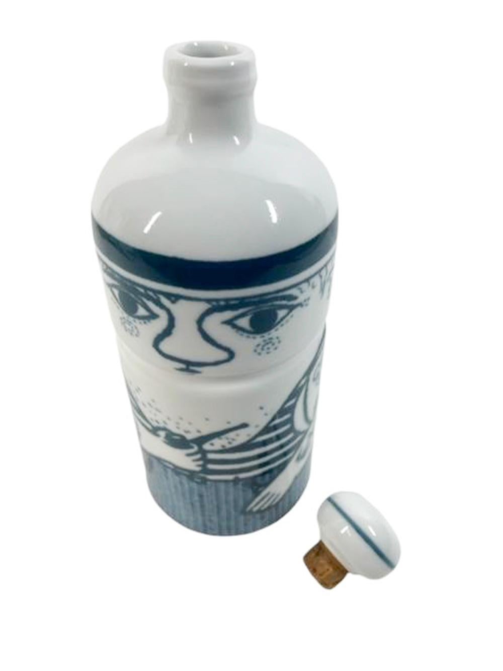 Mis-Century Modern Blue and White Altenkunstadt Porcelain 
