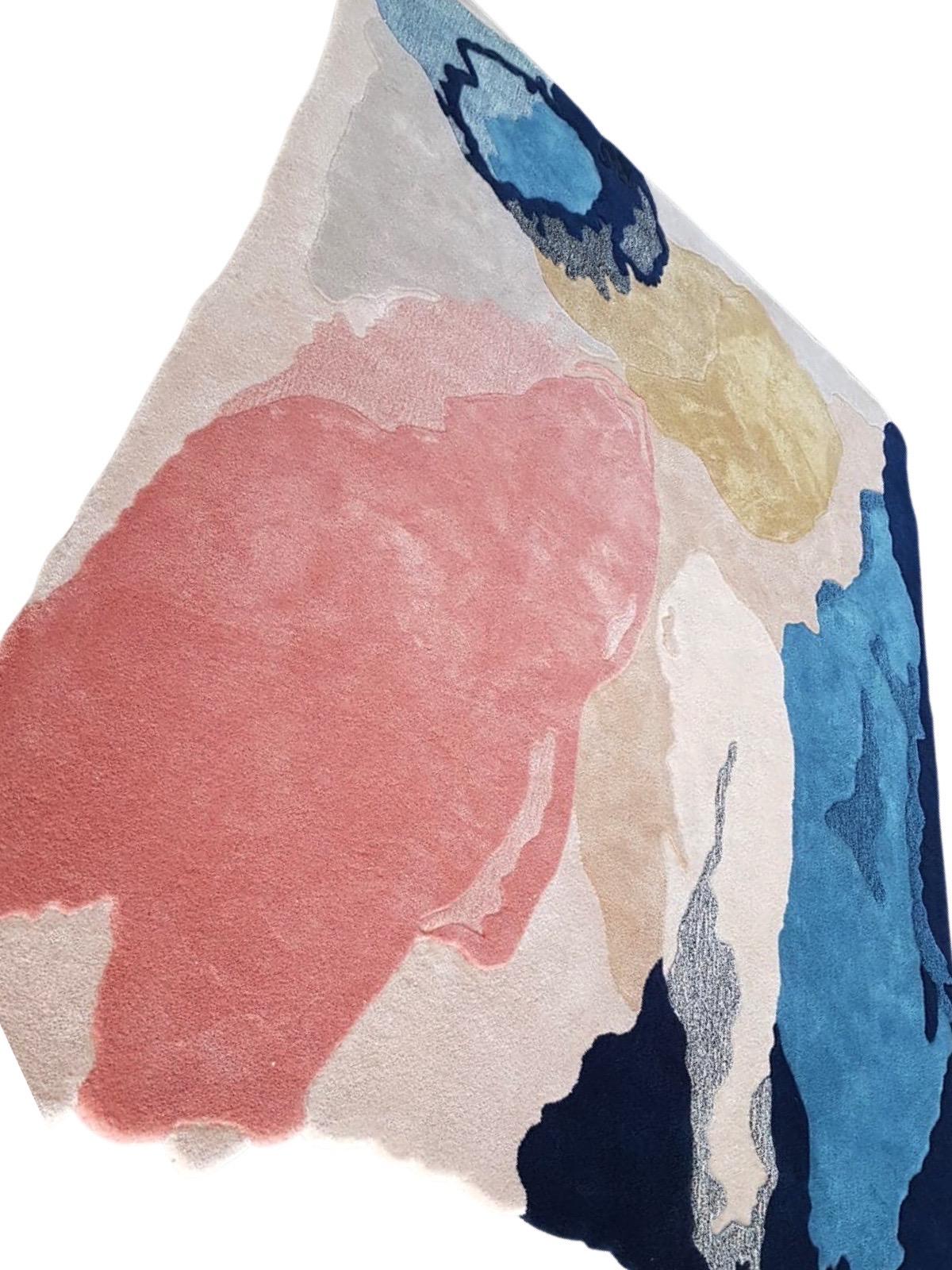 Indonesian 'Mis-Shapes' Contemporary Irregular Abstract Shape Hand tufted Rug by RAG Home For Sale