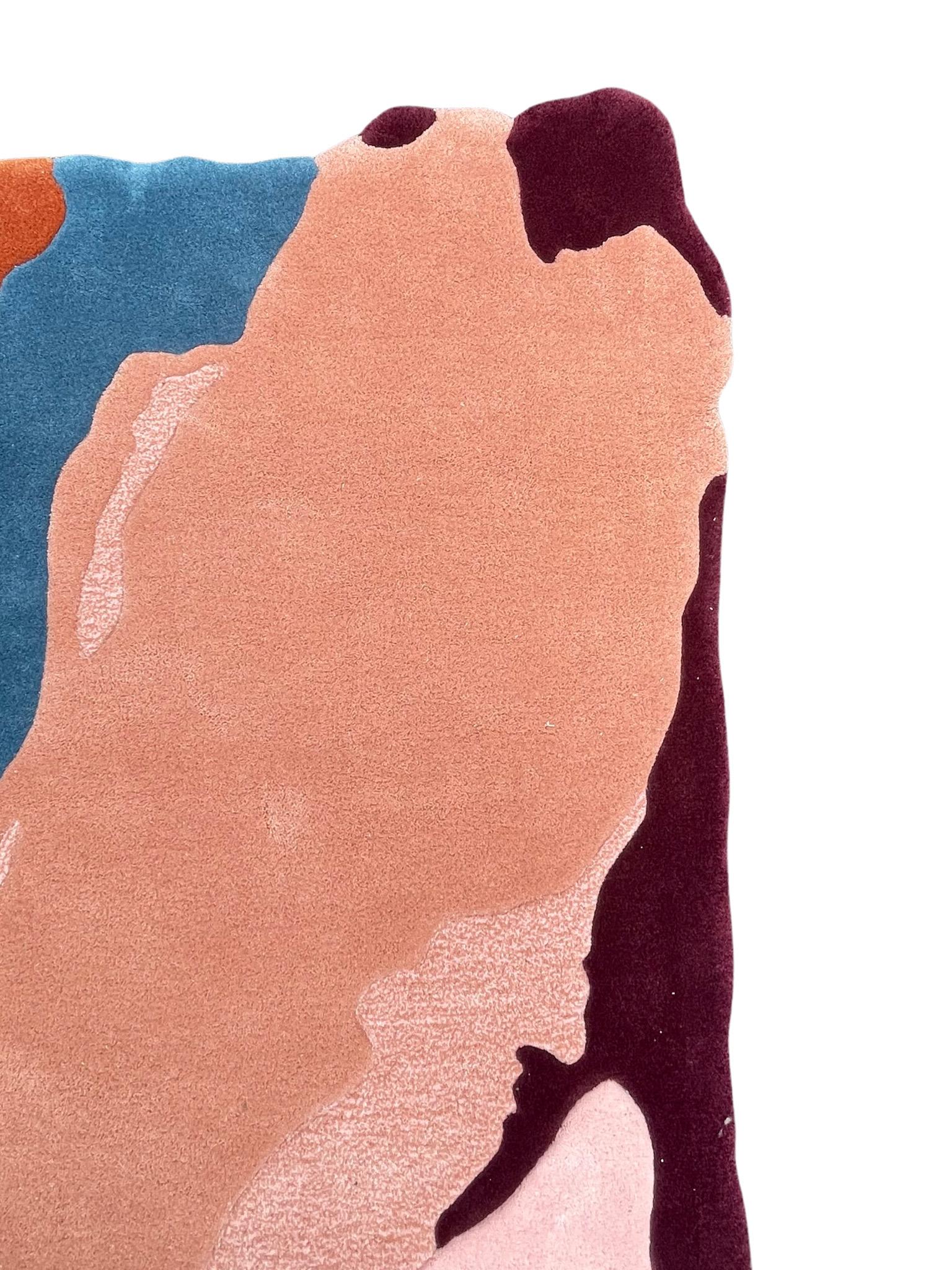 Tapis tufté à la main 'Mis-Shapes' Contemporary Irregular Abstract Shape par Rag Home Neuf - En vente à Jakarta Selatan, ID