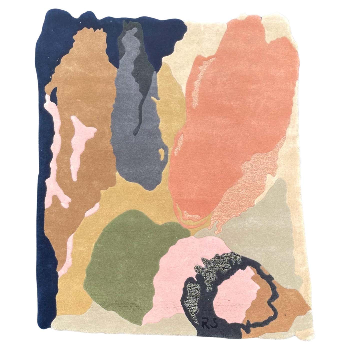 Abstract Shapes Rug Rustic 'Mis-Shapes' Contemporary Irregular Abstract Shape Hand Tufted Rug by ...