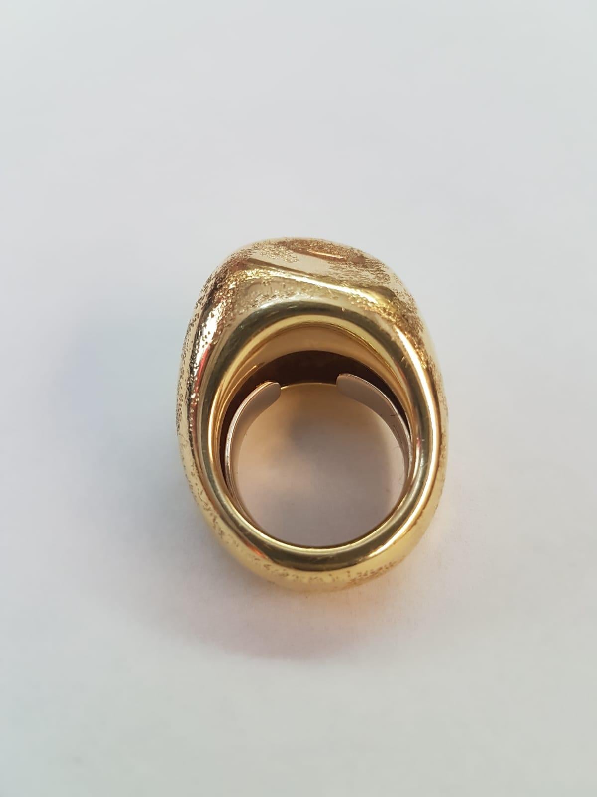 Misani 18 Karat Yellow Gold Diamond Ring In New Condition For Sale In Cosenza, Italia