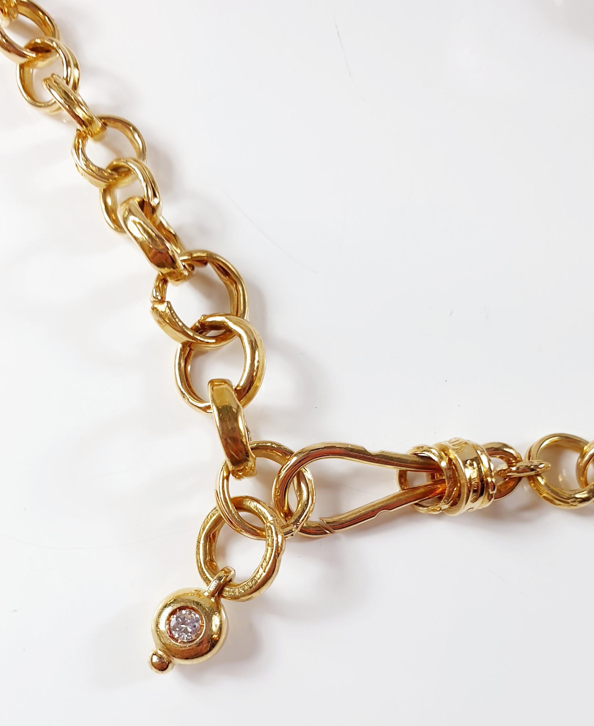 Women's Misani Milano Australian Pearl Diamonds  18k Gold Choker Necklace from the 80´s