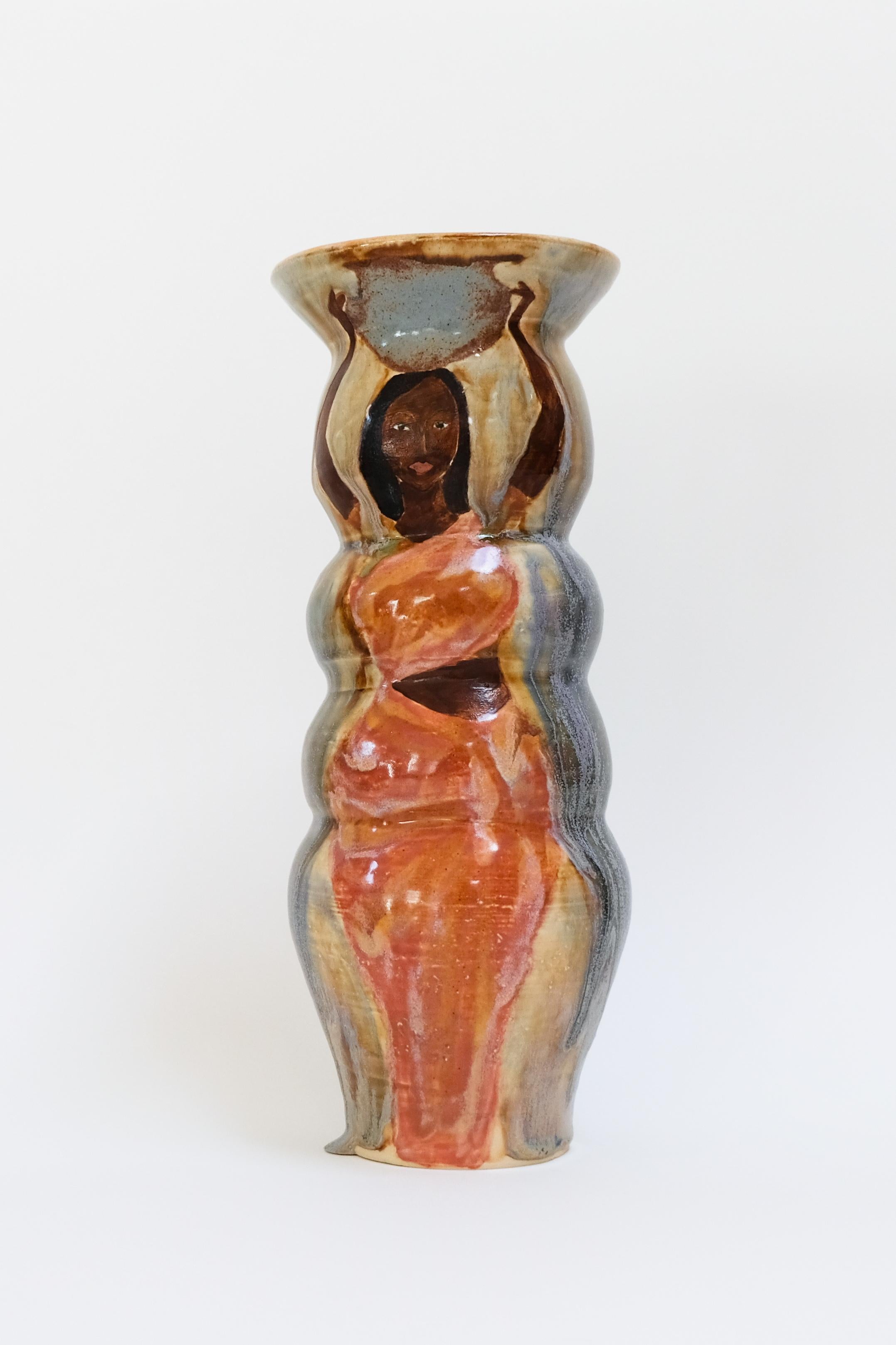 Atiyyaat (name of urdu origin meaning gifts) - contemporary warm figurative vase