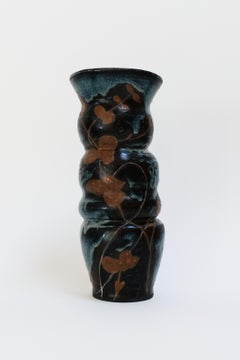 Wildflower by the river 1 - contemporary cool botanical ceramic vase, functional