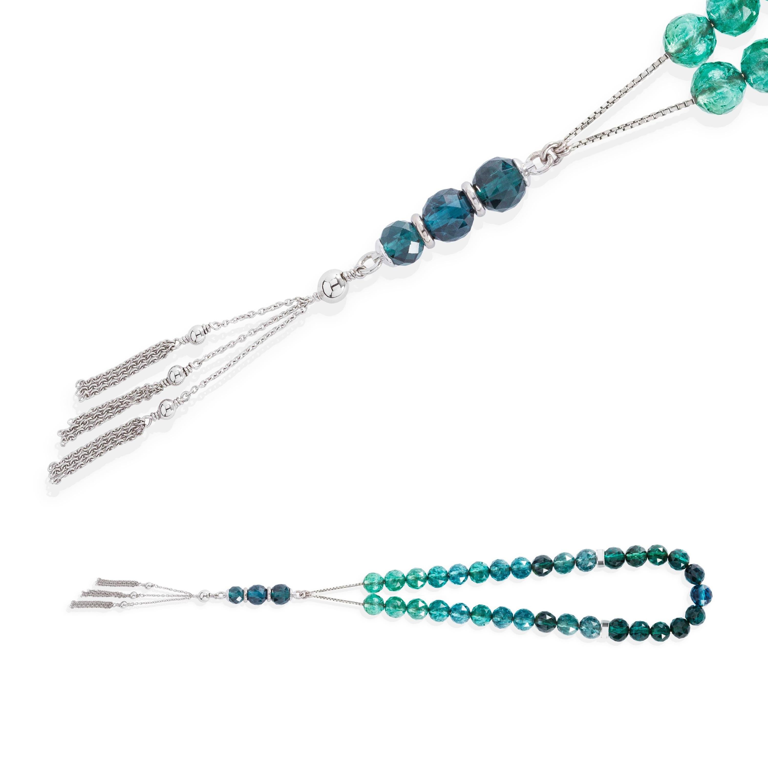 blue tourmaline beads