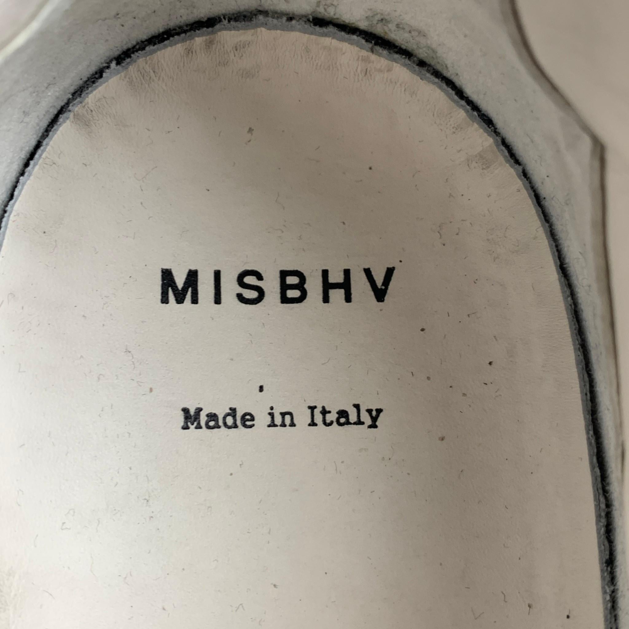 MISBHV Eurpoa Moon Size 8 White Leather Sneakers In Good Condition In San Francisco, CA