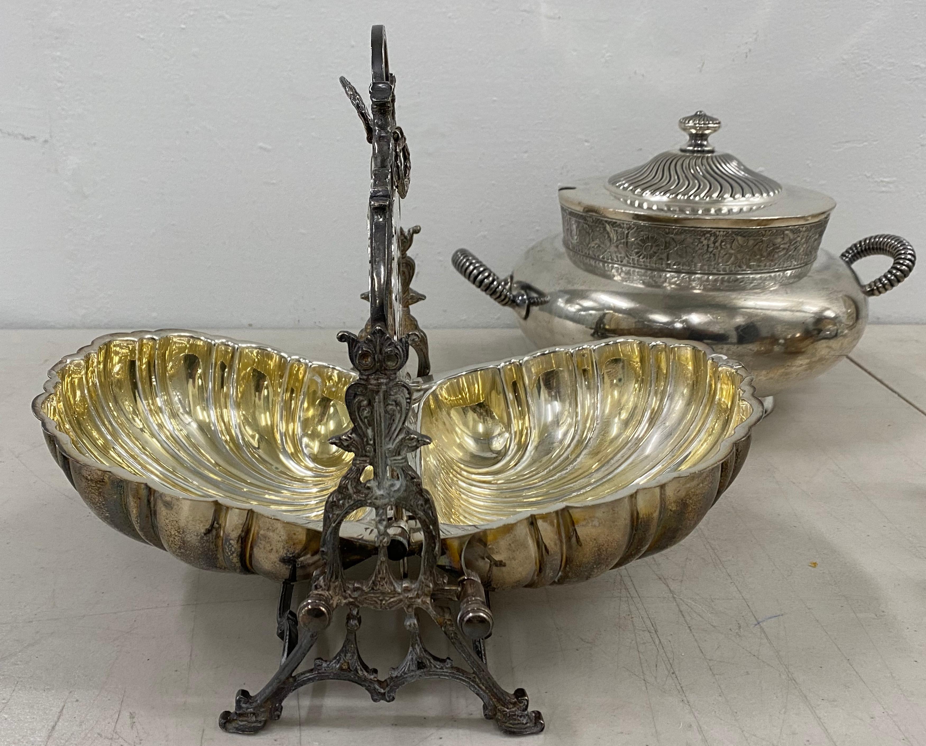 20th Century Misc Collection of Various Silverplate Tableware, 19th to 20th C For Sale