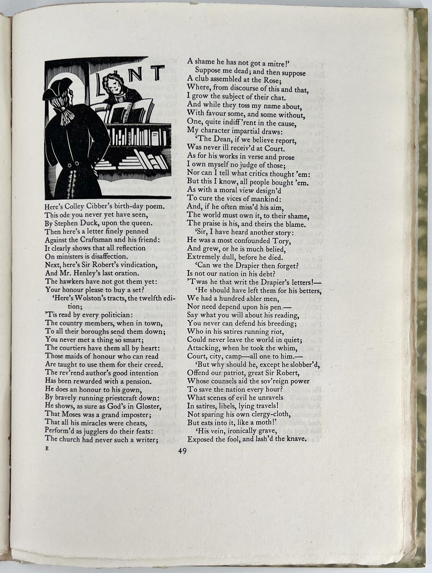 Miscellaneous Poems of Jonathan Swift / Golden Cokerell Press For Sale 1